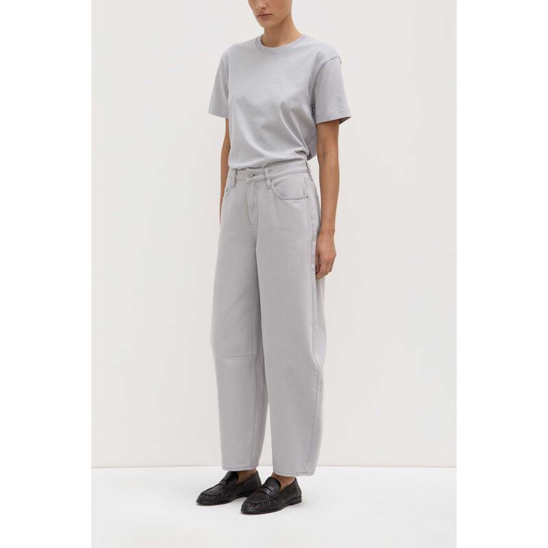 Assembly Label High Rise Barrel Jean Light Grey image number 3